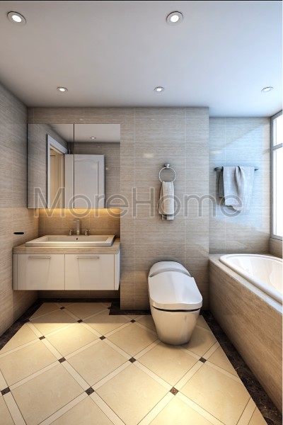 Thiết kế nội thất phòng tắm, nhà vệ sinh chung cư Hoàng Anh Gia Lai River View